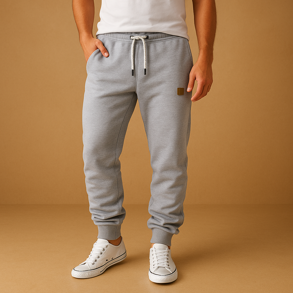 Men’s jogger sweatpants with adjustable waistband and side pockets, perfect for workouts, casual wear, and relaxing at home.
