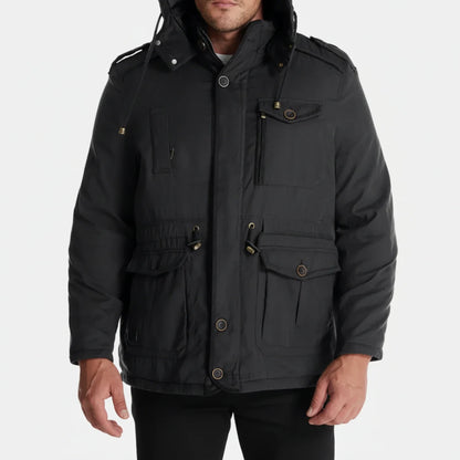 Men's Hooded Cargo Jacket - VibreMode