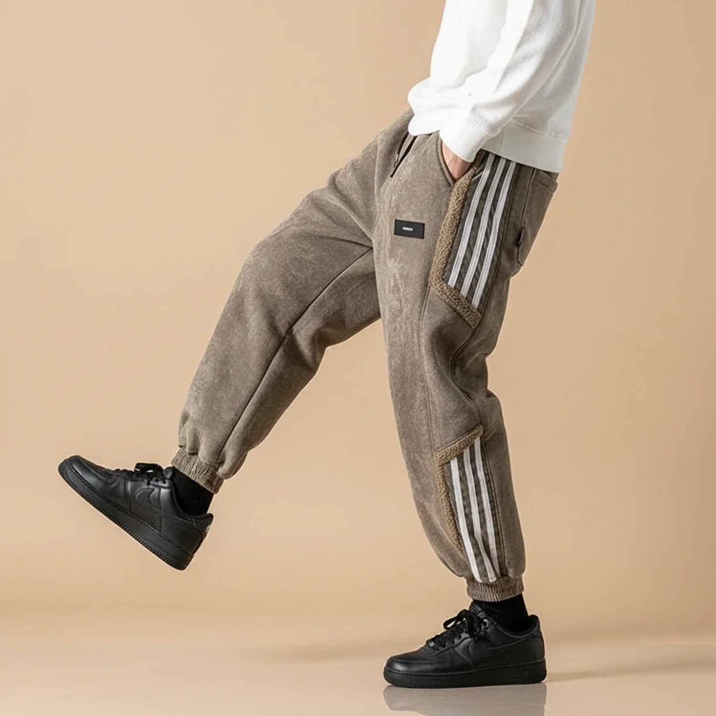 Men's Casual Comfort Fit Stripe Trousers