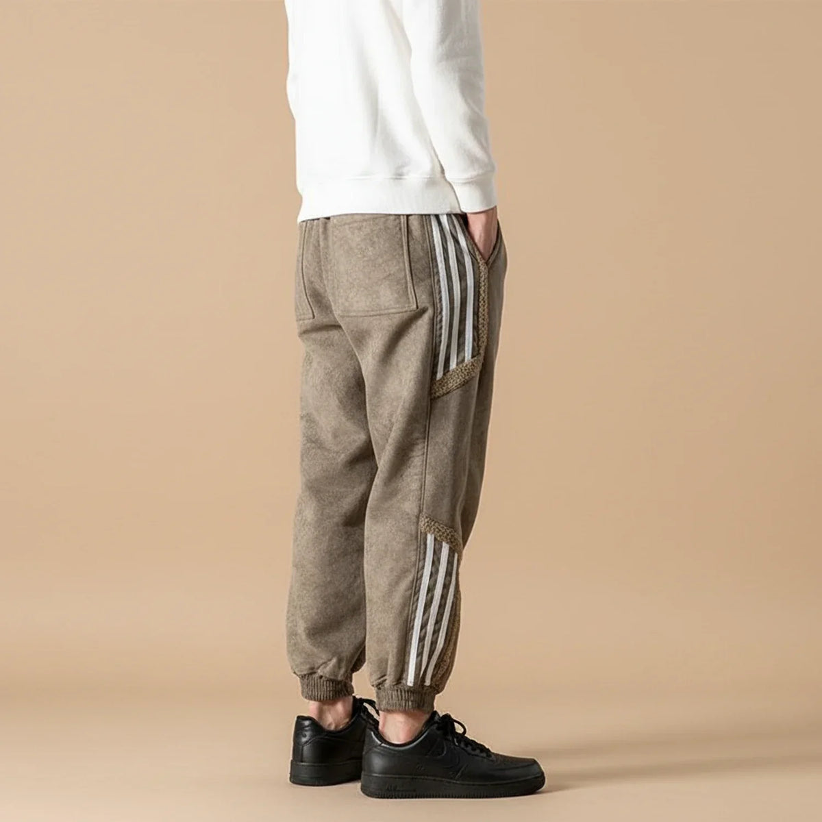 Men's Casual Comfort Fit Stripe Trousers