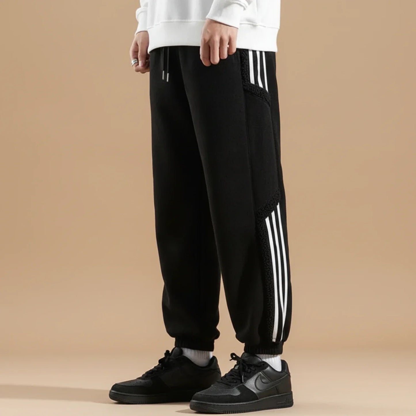 Men's Casual Comfort Fit Stripe Trousers