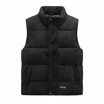 Men's Puffer Vest Button Front