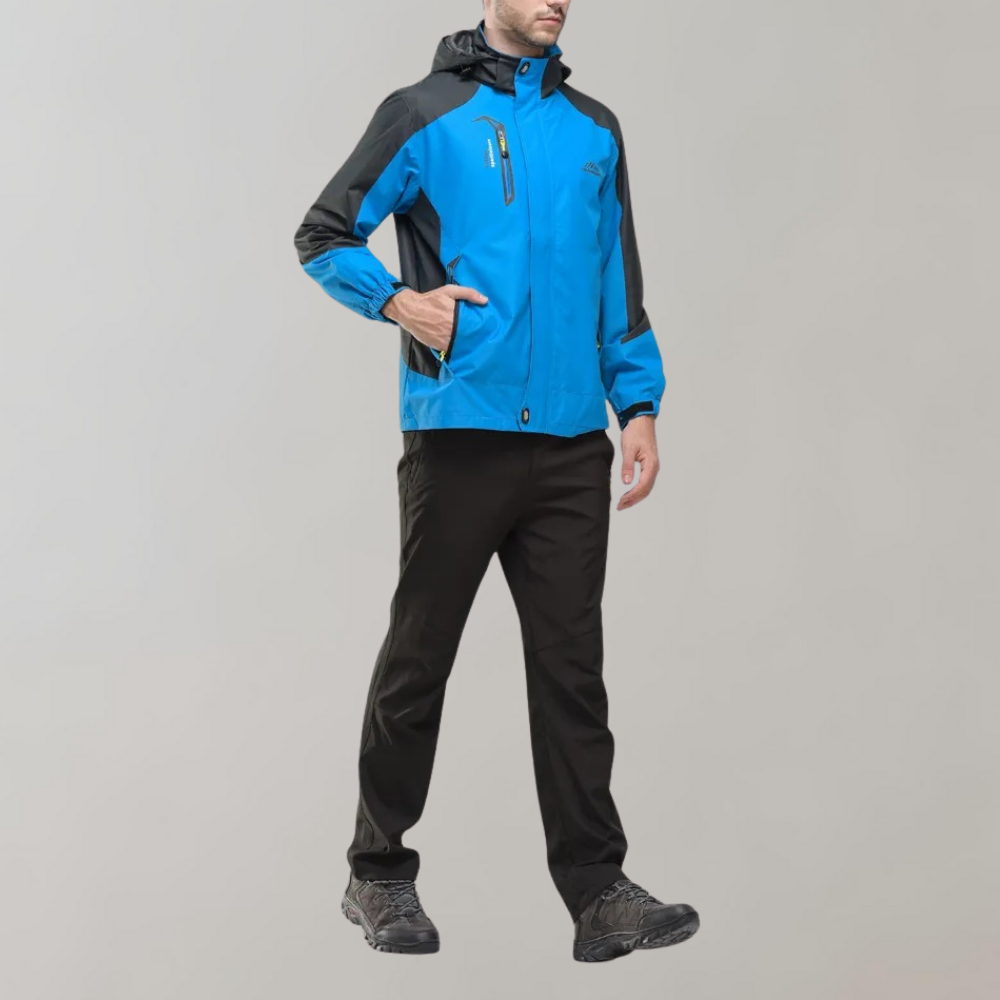 Men's Waterproof Windbreaker Jacket Lightweight Breathable Outdoor