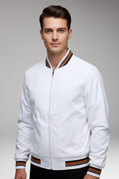 Men's Bomber Jacket Zipper Pockets