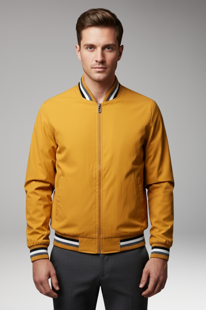 Men's Bomber Jacket Zipper Pockets