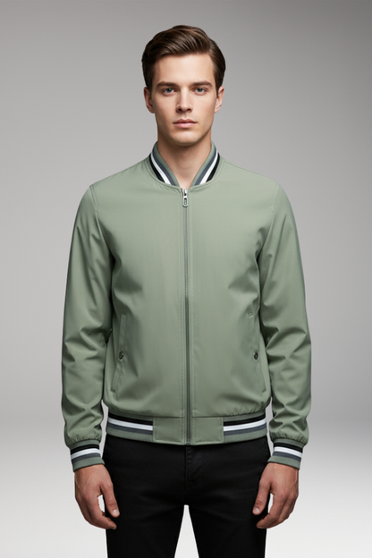 Men's Bomber Jacket Zipper Pockets