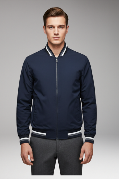 Men's Bomber Jacket Zipper Pockets
