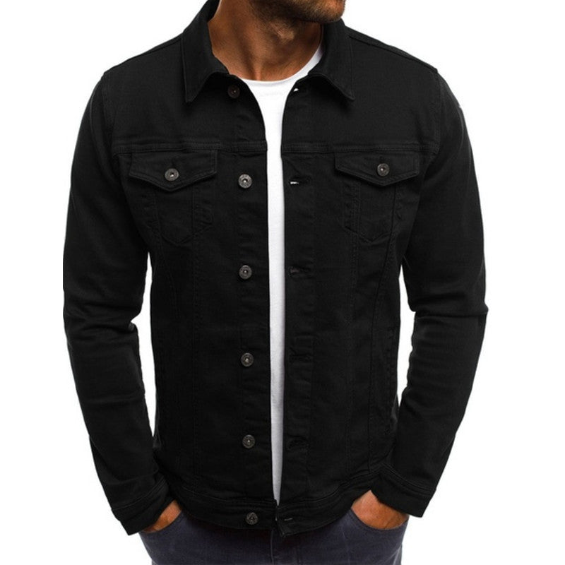 Men's Denim Jacket Multi-Pocket Blue