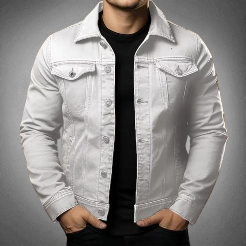 Men's Cotton Denim Jacket Classic Blue