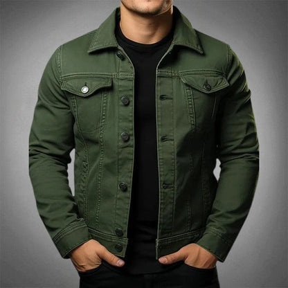 Men's Cotton Denim Jacket Classic Blue