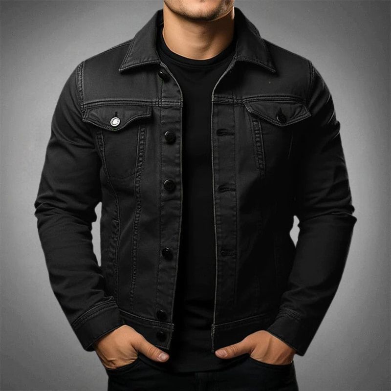 Men's Cotton Denim Jacket Classic Blue