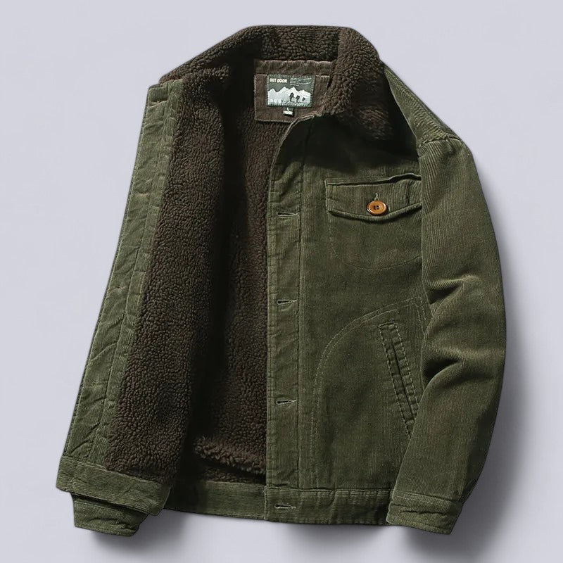 Men's Corduroy Jacket Soft Interior Autumn Brown