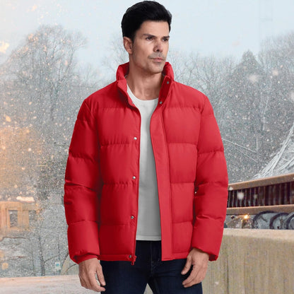 Men's Down Puffer Jacket Water-Resistant Insulated Black