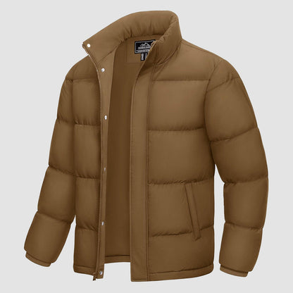 Men's Down Puffer Jacket Water-Resistant Insulated Black