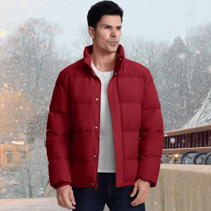 Men's Down Puffer Jacket Water-Resistant Insulated Black