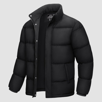 Men's Down Puffer Jacket Water-Resistant Insulated Black - VibreMode