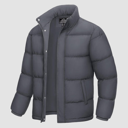 Men's Down Puffer Jacket Water-Resistant Insulated Black