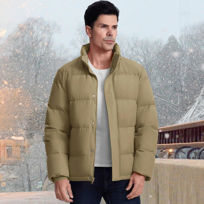 Men's Down Puffer Jacket Water-Resistant Insulated Black
