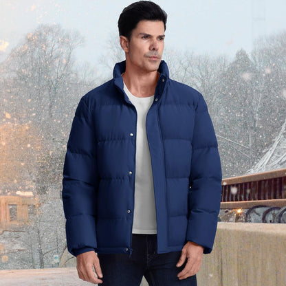 Men's Down Puffer Jacket Water-Resistant Insulated Black