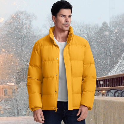 Men's Down Puffer Jacket Water-Resistant Insulated Black
