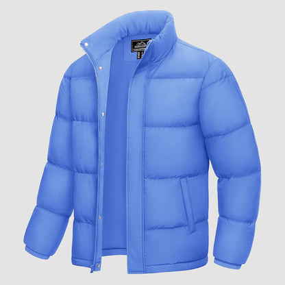 Men's Down Puffer Jacket Water-Resistant Insulated Black