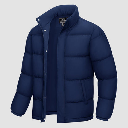 Men's Down Puffer Jacket Water-Resistant Insulated Black