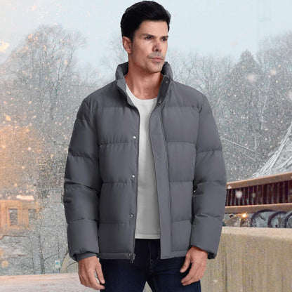 Men's Down Puffer Jacket Water-Resistant Insulated Black