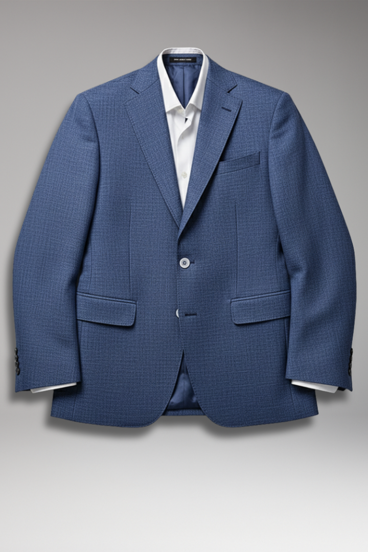 Men's Tailored Blazer Notch Lapel Buttons - VibreMode