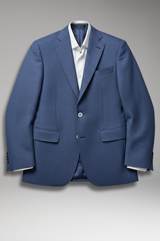 Men's Tailored Blazer Notch Lapel Buttons - VibreMode