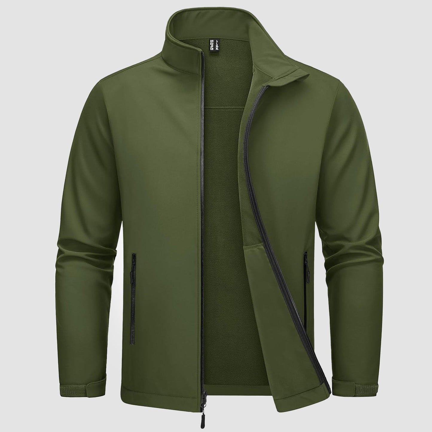 Men's Softshell Jacket Waterproof Fleece Lined Black