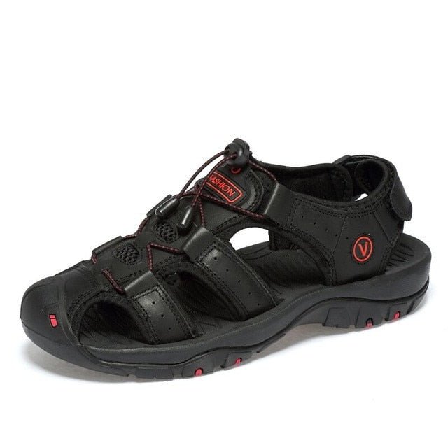 Comfortable Arch Support Sandals for Men - Black - VibreMode