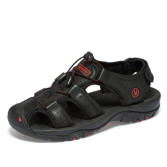 Comfortable Arch Support Sandals for Men - Black - VibreMode