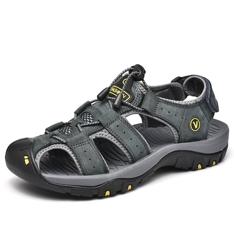 Comfortable Hiking Arch Support Sandals - Gray - VibreMode