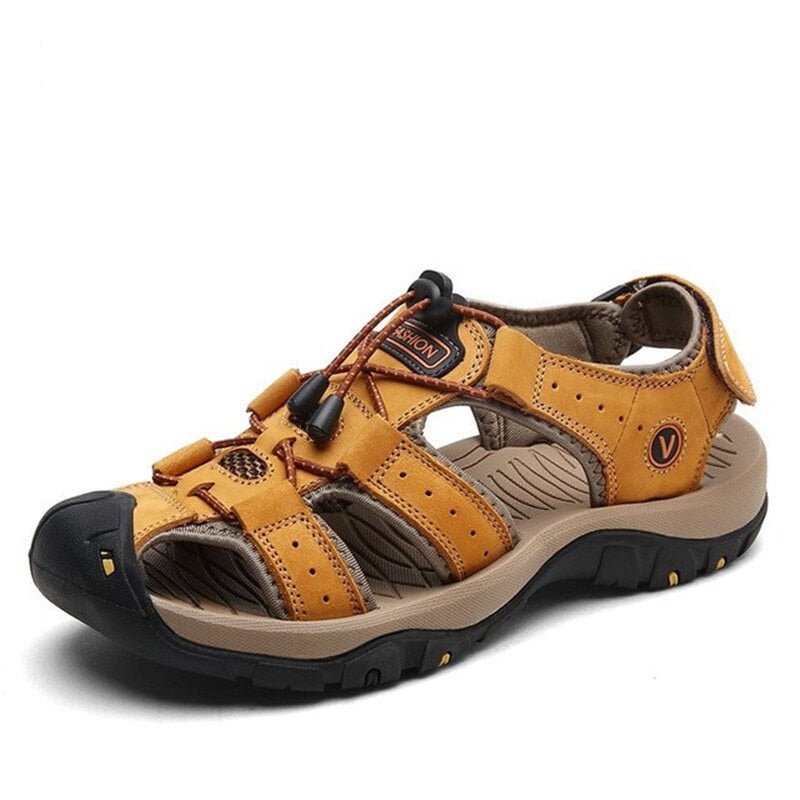Men's Comfortable Arch Support Sandals - Yellow - VibreMode