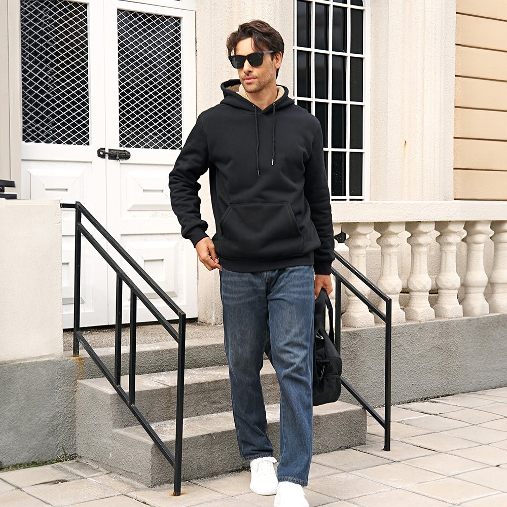 Men's Fleece Hoodie Sweatshirt Warm