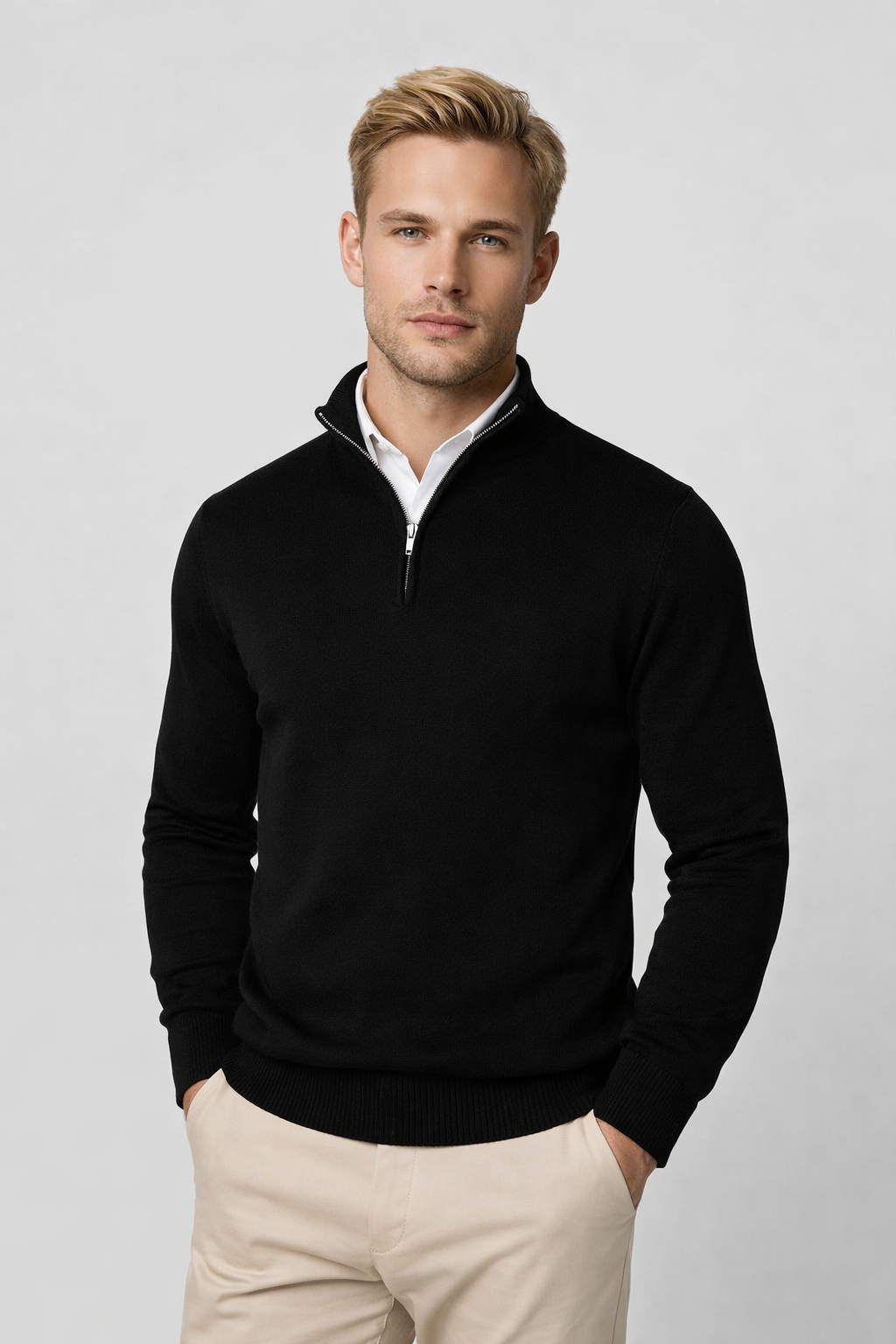mens-knit-sweater-with-half-zip-and-high-neck-2