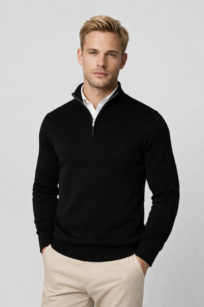 mens-knit-sweater-with-half-zip-and-high-neck-2