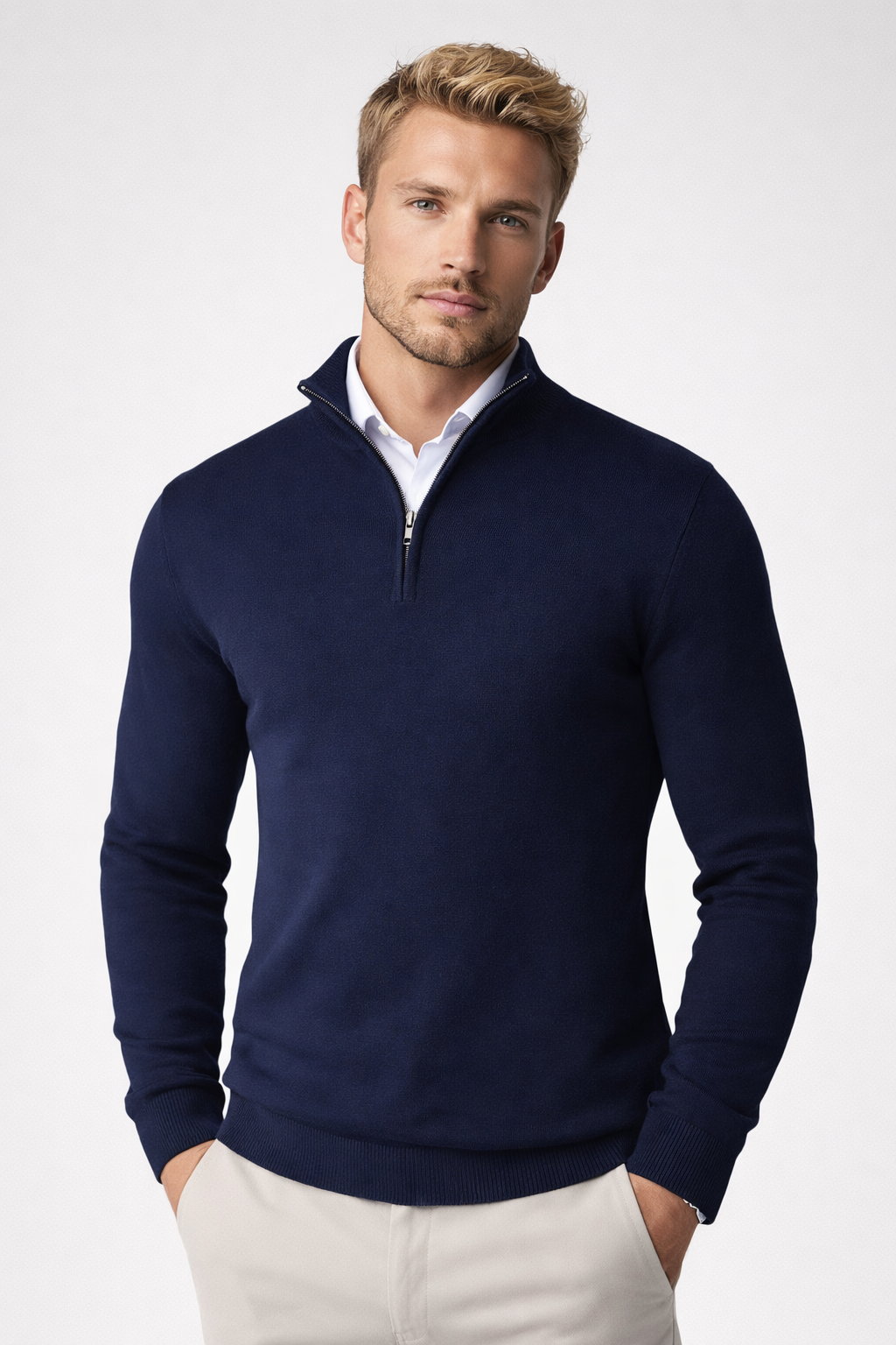 mens-knit-sweater-with-half-zip-and-high-neck-6