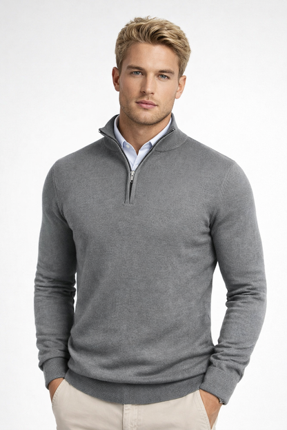 mens-knit-sweater-with-half-zip-and-high-neck-7