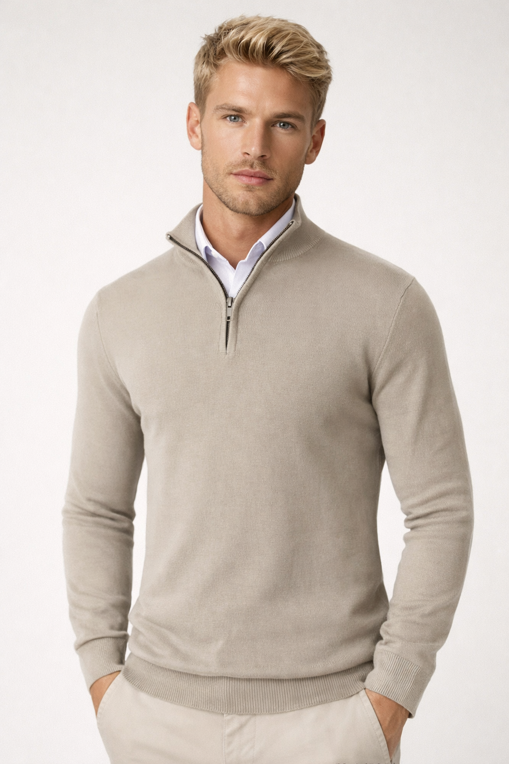 mens-knit-sweater-with-half-zip-and-high-neck-8