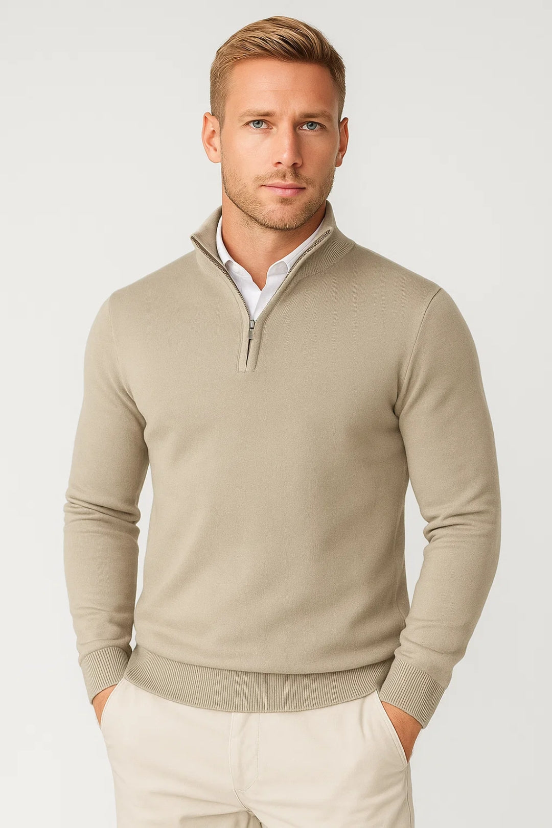 mens-knit-sweater-with-half-zip-and-high-neck-9