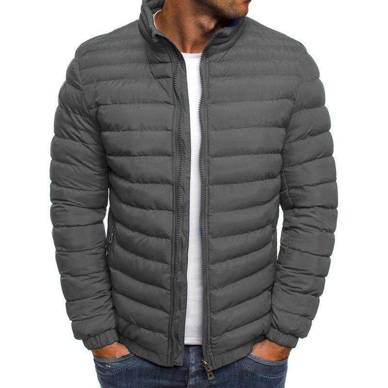 Men's Down Puffer Jacket Warm Waterproof Black