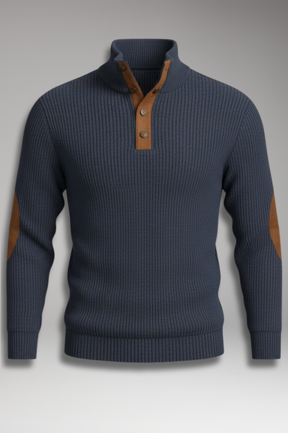 Men's Long Sleeve Stand Collar Sweatshirt - VibreMode