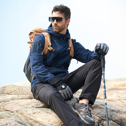 Men's Softshell Jacket Waterproof Lightweight Breathable Black