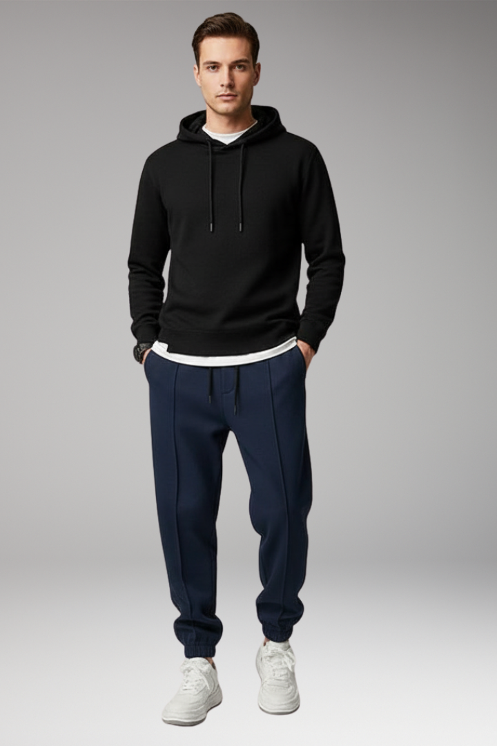 Men's Athletic Pants Elastic Waist Black