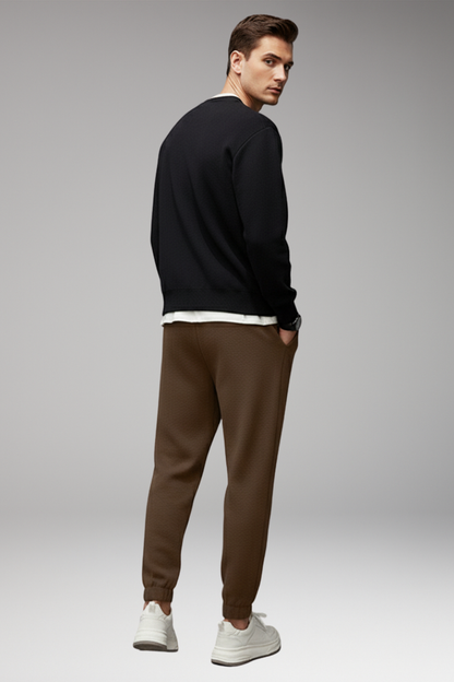 Men's Athletic Pants Elastic Waist Black
