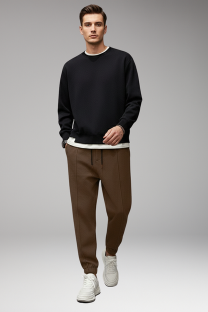 Men's Athletic Pants Elastic Waist Black