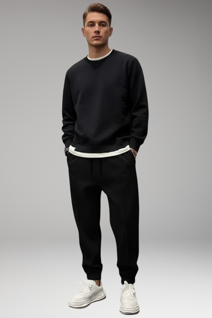 Men's Athletic Pants Elastic Waist Black