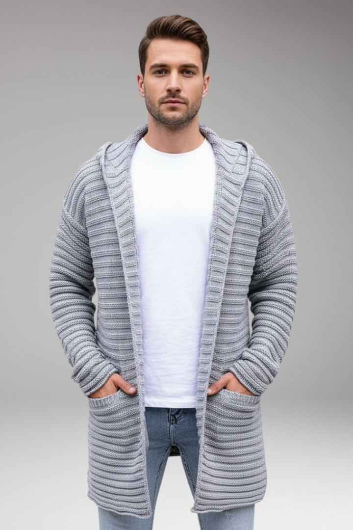 Men's Knit Cardigan Sweater with Pockets