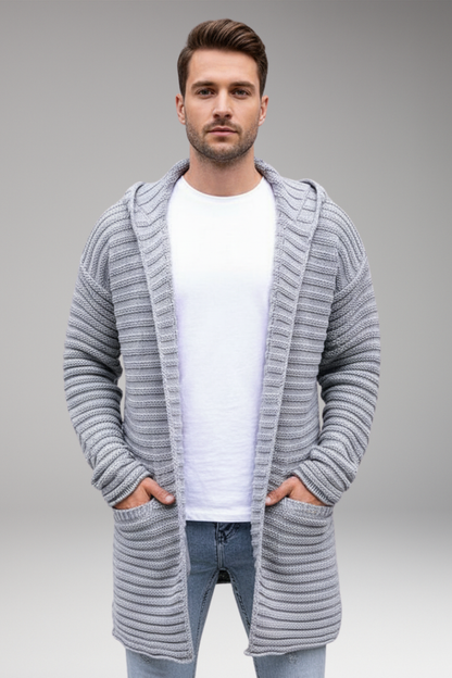 Men's Knit Cardigan Sweater with Pockets